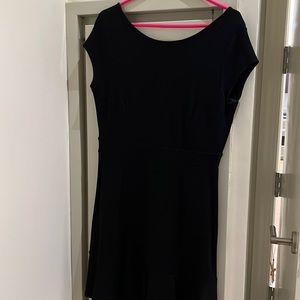 Loft Black Cap Sleeve Dress